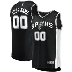 Fanatics San Antonio Spurs Youth Fast Break Custom Replica Jersey Black Icon Edition