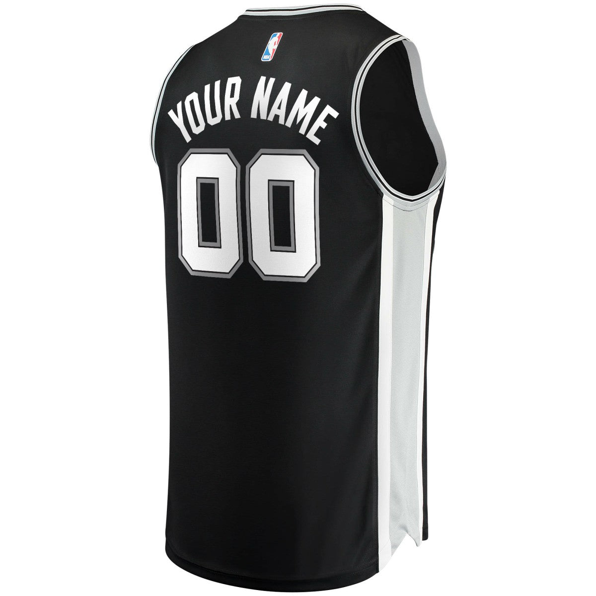 Fanatics San Antonio Spurs Youth Fast Break Custom Replica Jersey Black Icon Edition