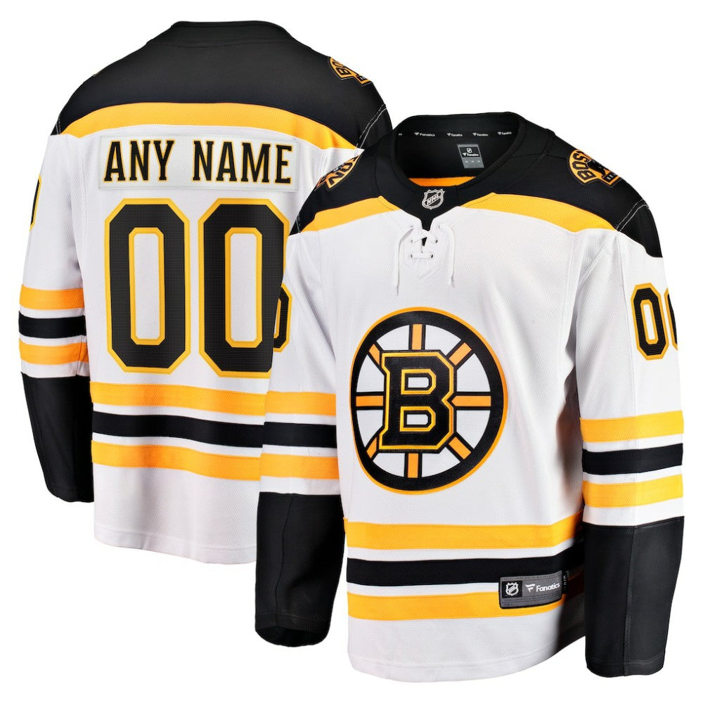 Boston Bruins Fanatics Away Breakaway Custom Jersey - White | Fanatics discount