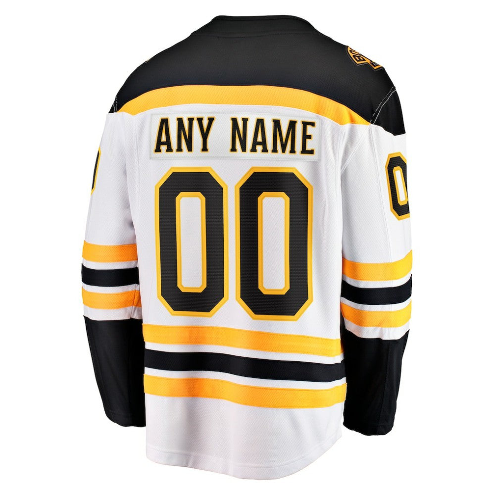 Boston Bruins Fanatics Away Breakaway Custom Jersey - White | Fanatics discount