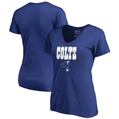 Indianapolis Colts Women's Vintage Team Lockup V-Neck T-Shirt - Royal - NFL