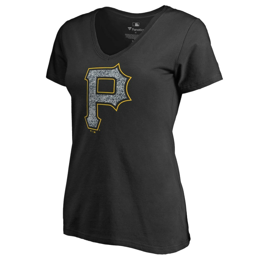 Pittsburgh Pirates Women's Static Logo V-Neck T-Shirt Discount