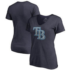 Tampa Bay Rays Women's Static Logo V-Neck T-Shirt for sale