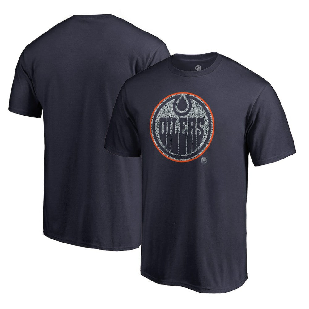Edmonton Oilers Static Logo T-Shirt - Navy | NHL Lifestyle