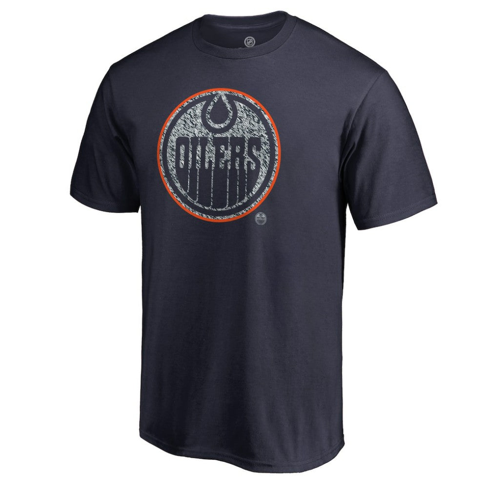 Edmonton Oilers Static Logo T-Shirt - Navy | NHL Lifestyle