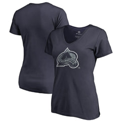Colorado Avalanche Women's Static Logo V-Neck T-Shirt - Navy | NHL discount