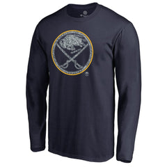 Buffalo Sabres Static Logo Long Sleeve T-Shirt - Navy | NHL on sale