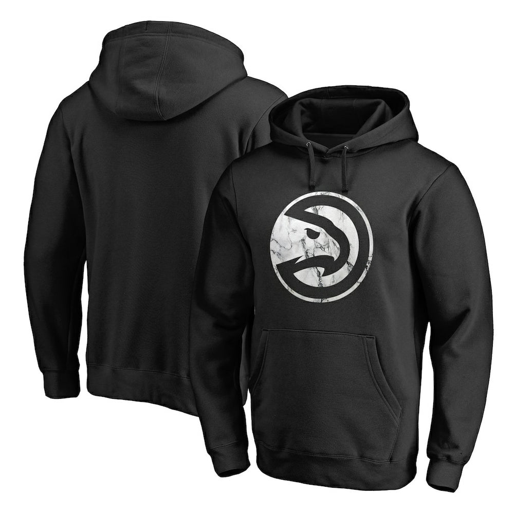 Atlanta Hawks Marble Logo Pullover Hoodie Black