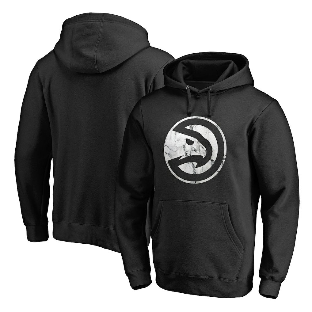 Atlanta Hawks Marble Logo Pullover Hoodie Black