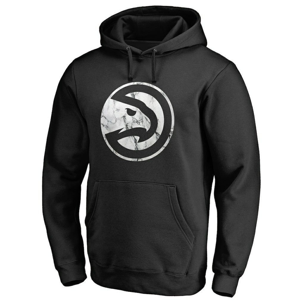 Atlanta Hawks Marble Logo Pullover Hoodie Black
