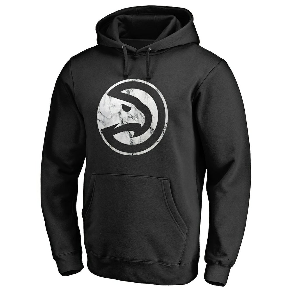Atlanta Hawks Marble Logo Pullover Hoodie Black