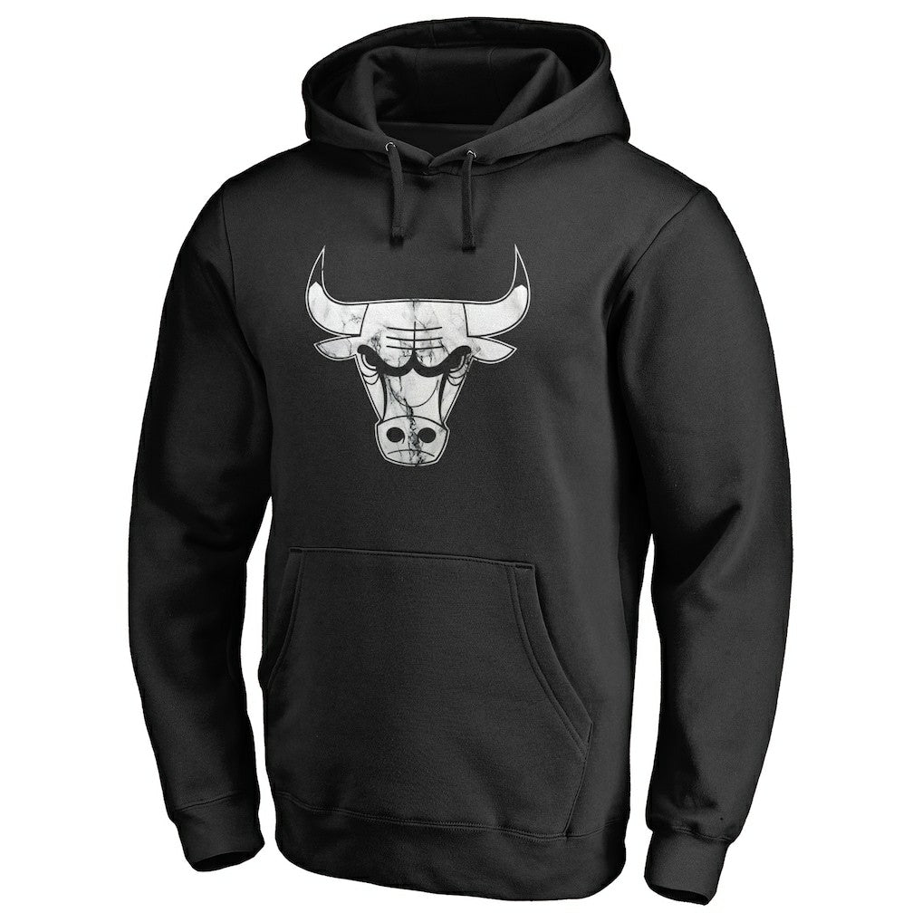Chicago Bulls Marble Logo Pullover Hoodie Black