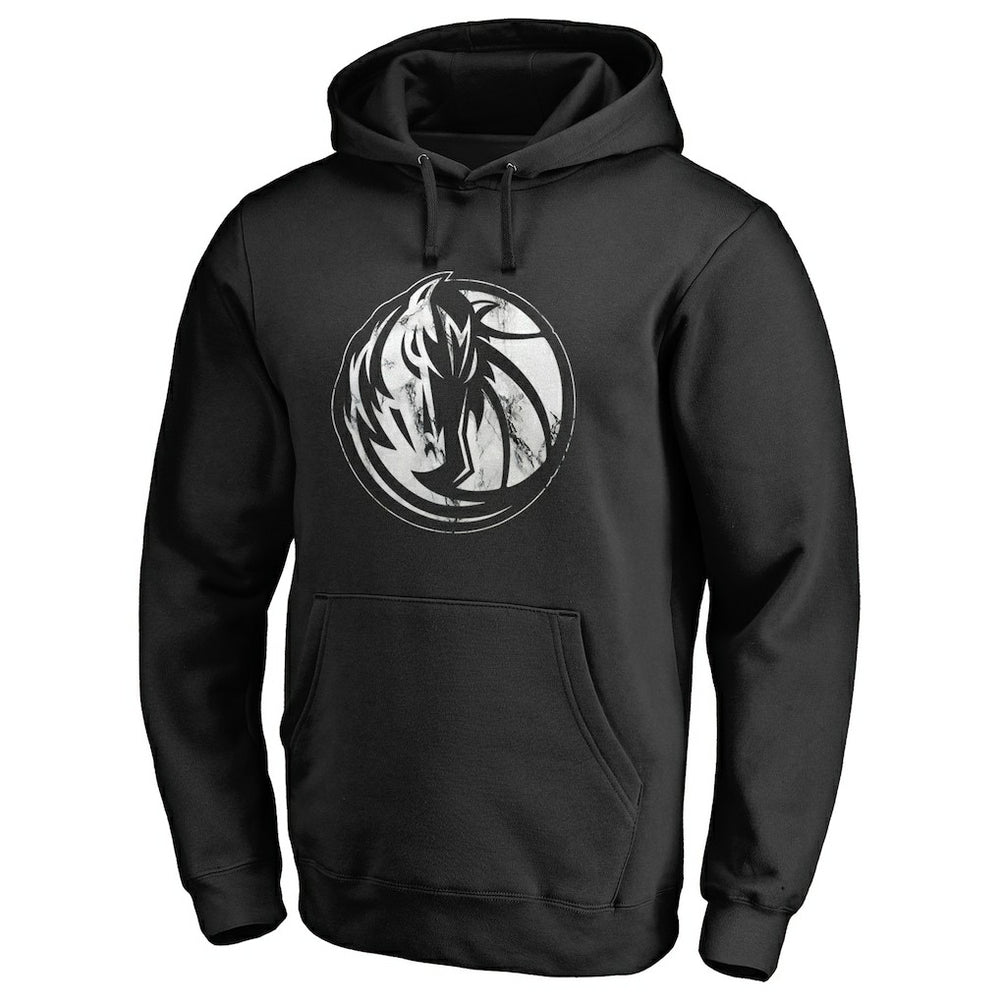 Dallas Mavericks Marble Logo Pullover Hoodie Black