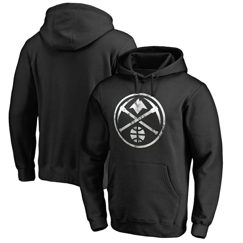 Denver Nuggets Marble Logo Pullover Hoodie Black