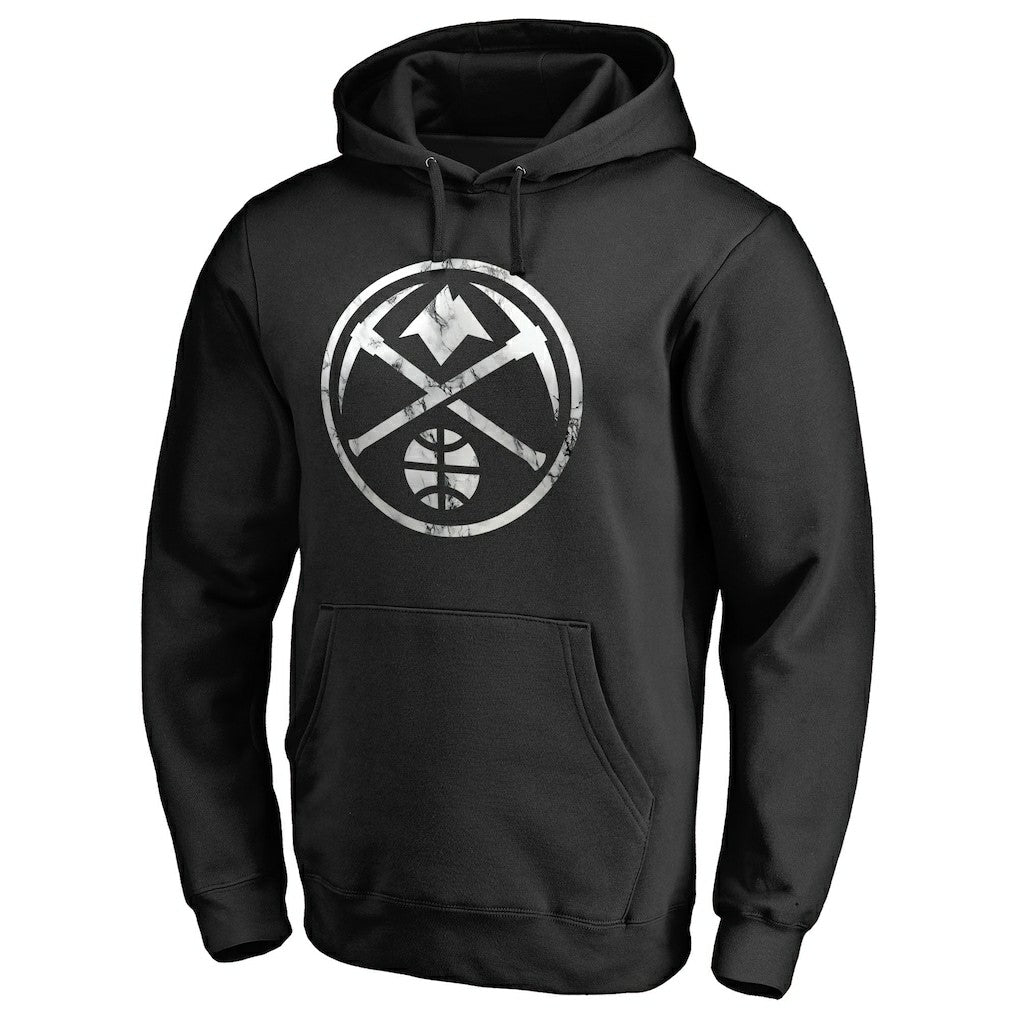 Denver Nuggets Marble Logo Pullover Hoodie Black