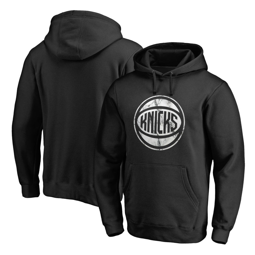 New York Knicks Marble Logo Pullover Hoodie Black