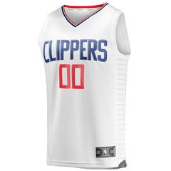 Fanatics LA Clippers Youth Fast Break Custom Replica Jersey White Association Edition