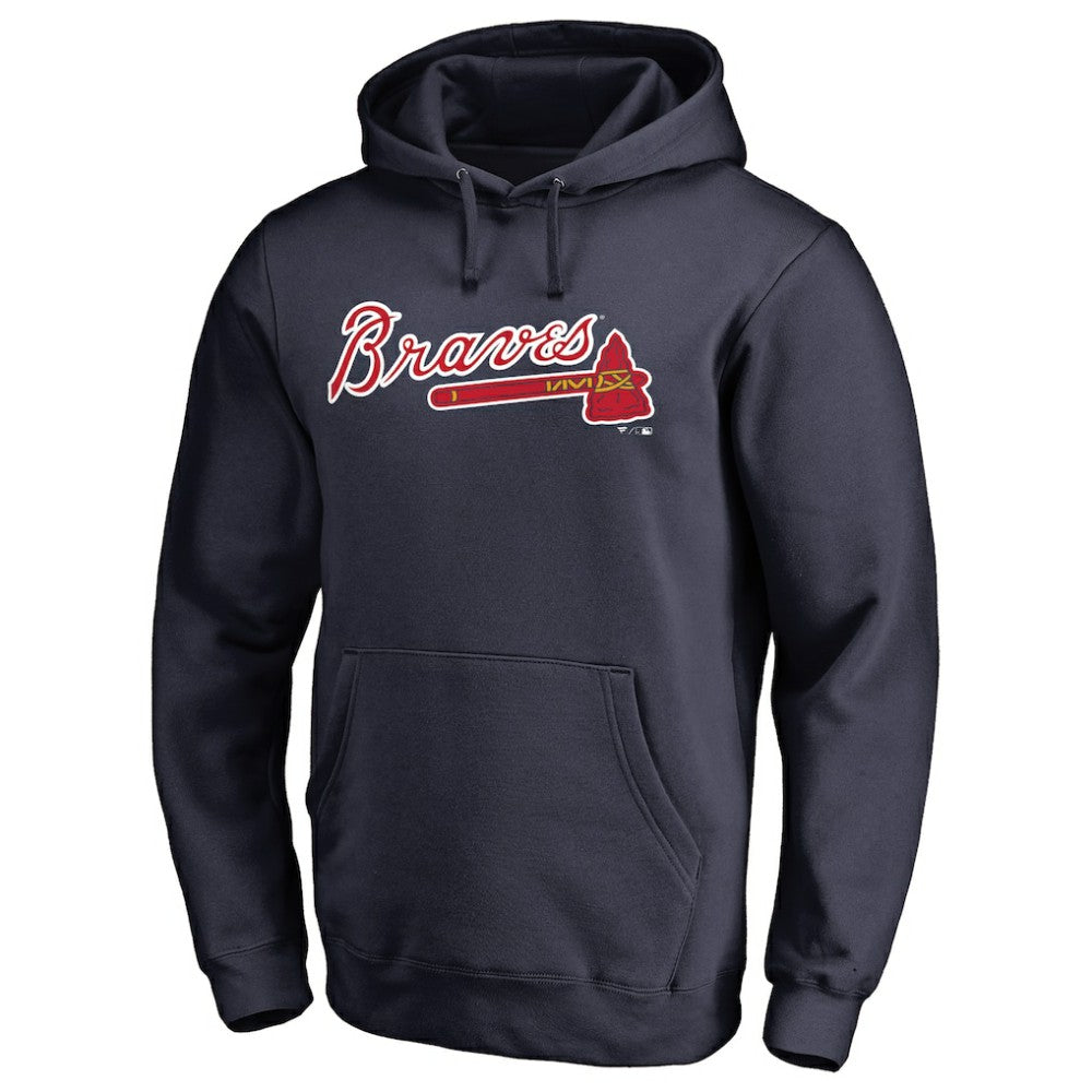 Atlanta Braves Official Wordmark Fitted Pullover Hoodie Near Me