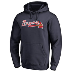 Atlanta Braves Official Wordmark Fitted Pullover Hoodie Near Me