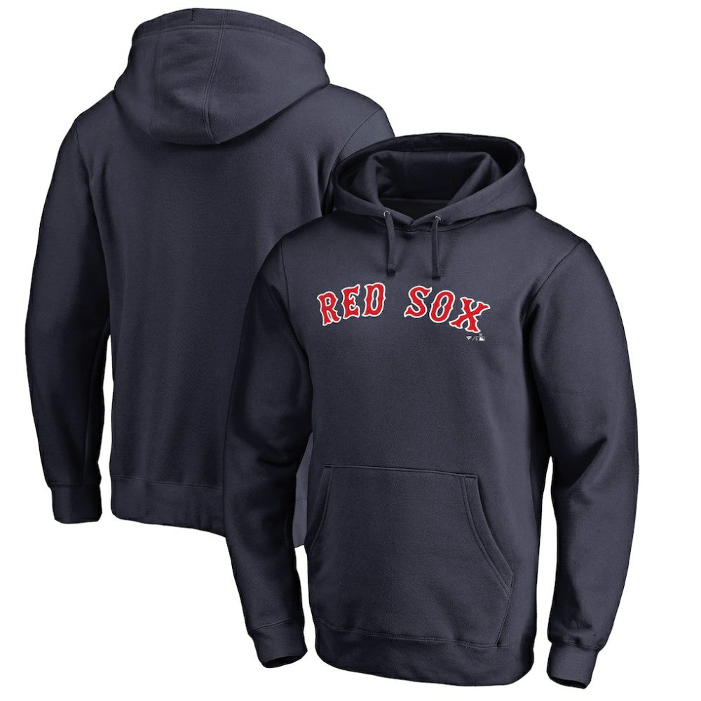 Boston Red Sox Official Wordmark Fitted Pullover Hoodie Discount