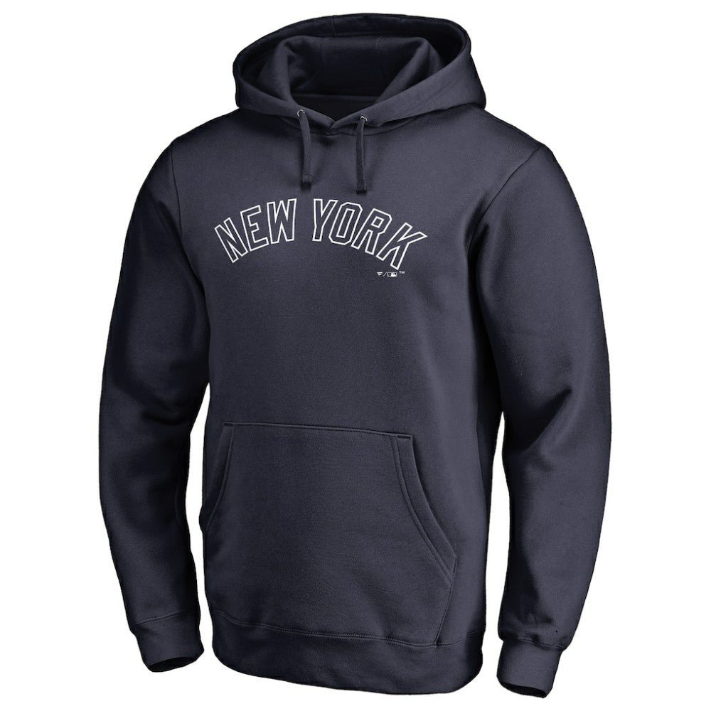 New York Yankees Official Wordmark Fitted Pullover Hoodie Online