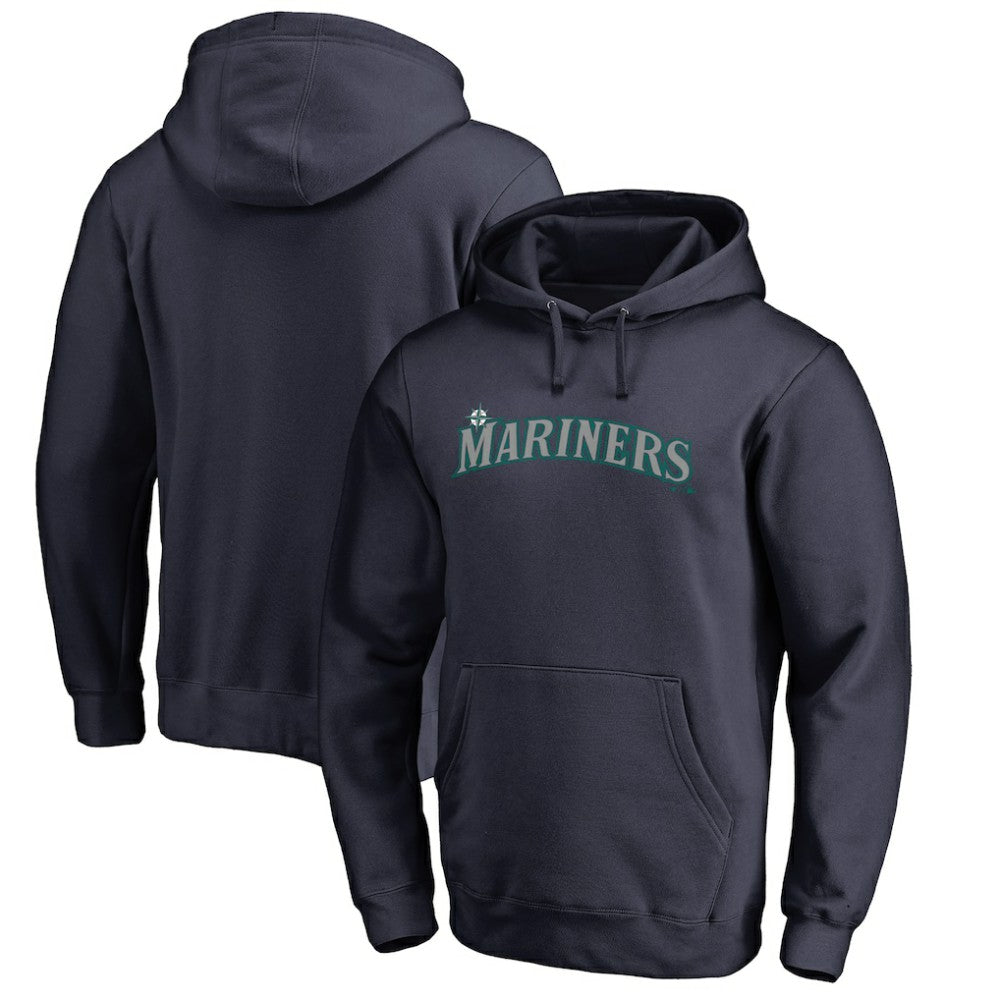 Seattle Mariners Official Wordmark Fitted Pullover Hoodie for sale