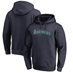 Seattle Mariners Official Wordmark Fitted Pullover Hoodie for sale