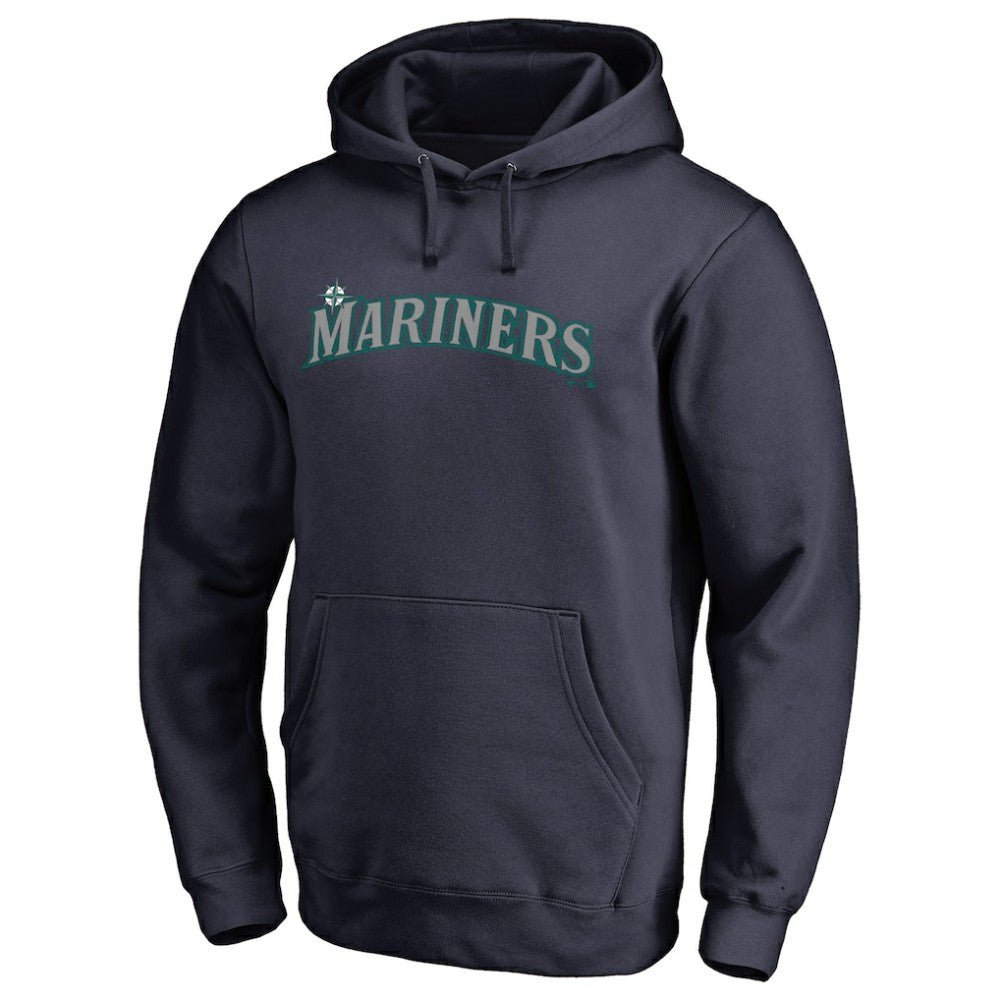Seattle Mariners Official Wordmark Fitted Pullover Hoodie for sale
