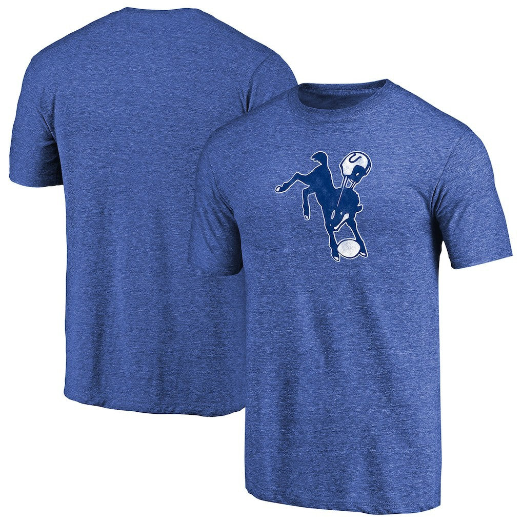 Indianapolis Colts Throwback Logo Tri-Blend T-Shirt - Royal - NFL