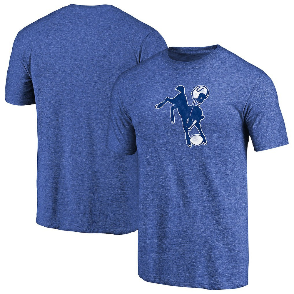 Indianapolis Colts Throwback Logo Tri-Blend T-Shirt - Royal - NFL