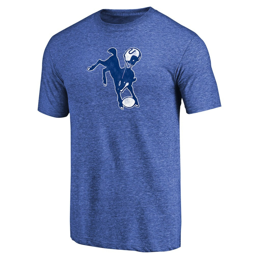 Indianapolis Colts Throwback Logo Tri-Blend T-Shirt - Royal - NFL