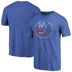 New York Islanders Throwback Vintage Logo Tri-Blend T-Shirt - Royal | NHL online