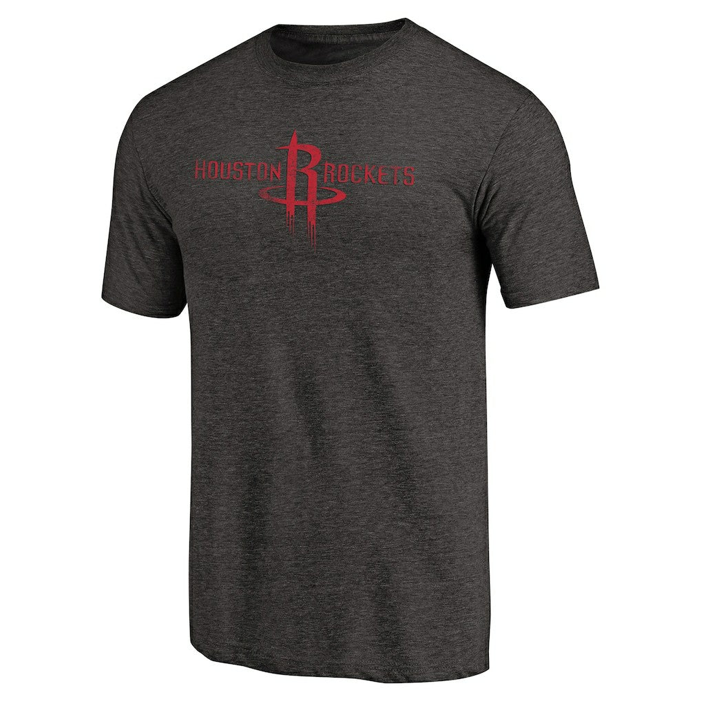 Houston Rockets Distressed Logo Tri-Blend T-Shirt Black