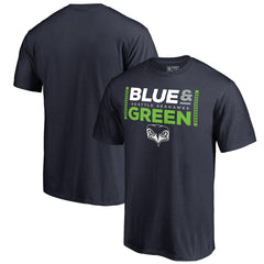 Seattle Seahawks Alternate Team Logo Gear Blue & Green T-Shirt - College Navy - NFL