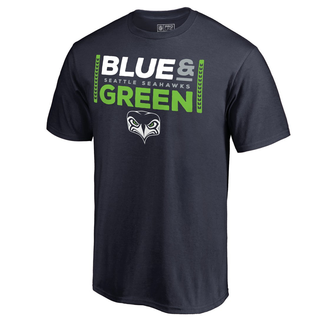 Seattle Seahawks Alternate Team Logo Gear Blue & Green T-Shirt - College Navy - NFL