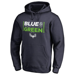Seattle Seahawks Alternate Team Logo Gear Blue & Green Pullover Hoodie - College Navy - NFL