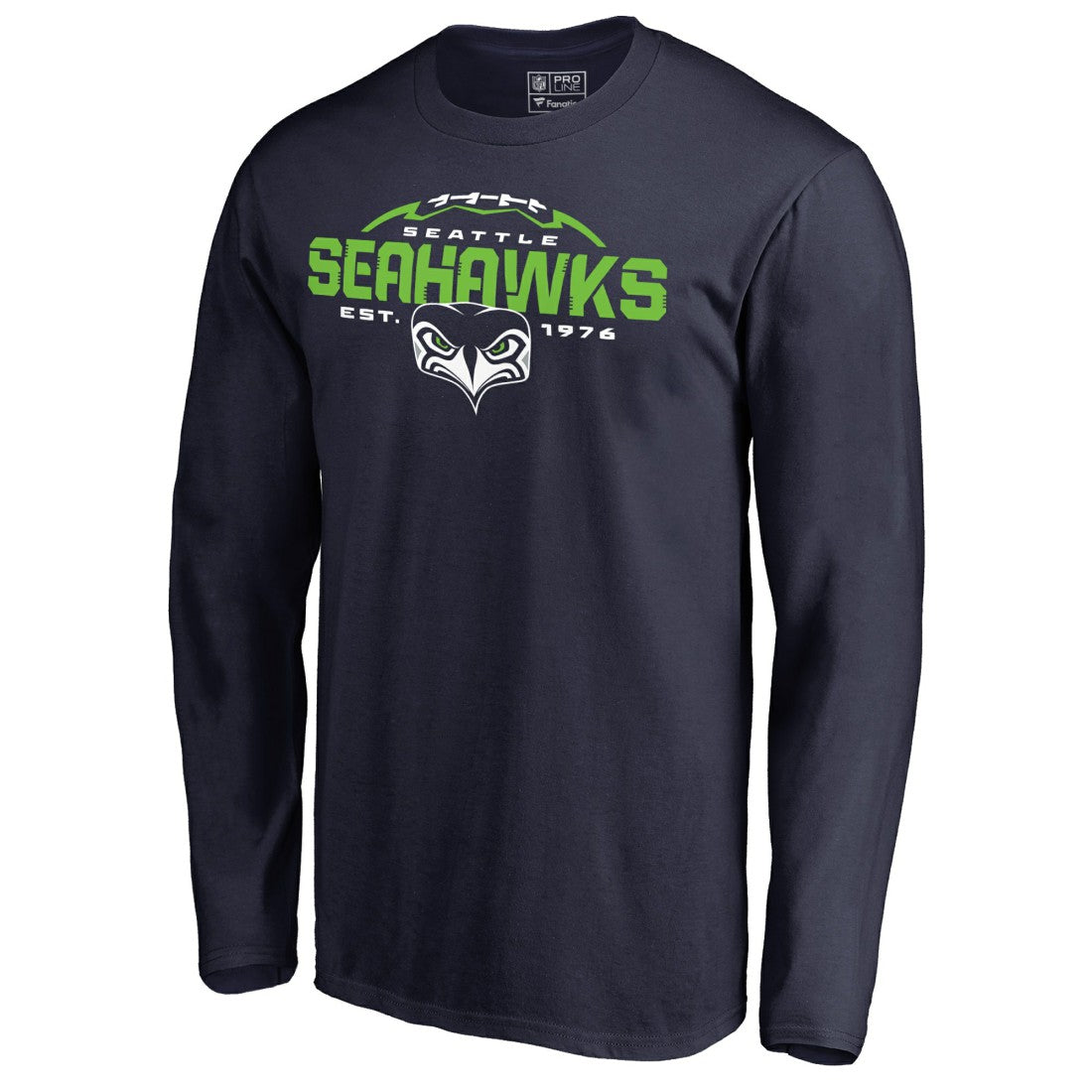 Seattle Seahawks Alternate Team Logo Gear Flea Flicker Long Sleeve T-Shirt - College Navy - NFL