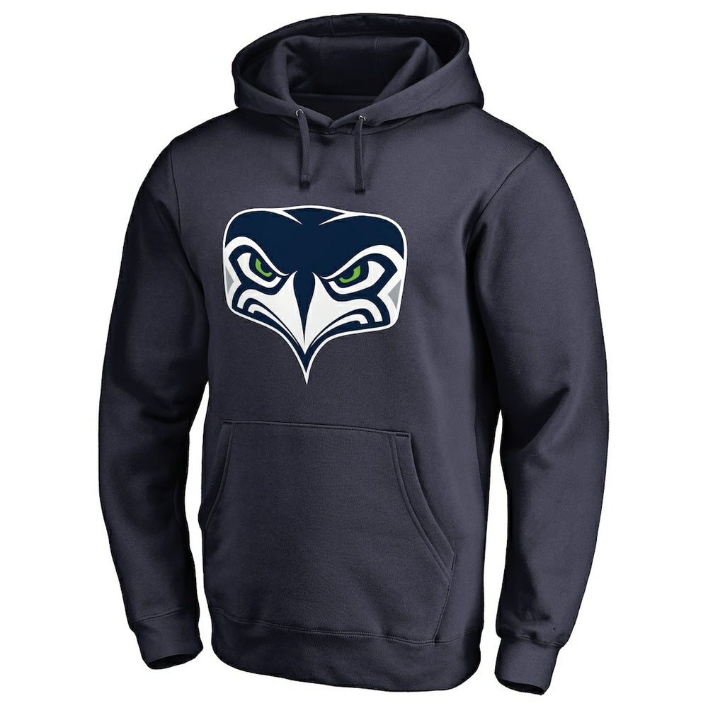 Seattle Seahawks Alternate Team Logo Gear Pullover Hoodie - Navy - NFL