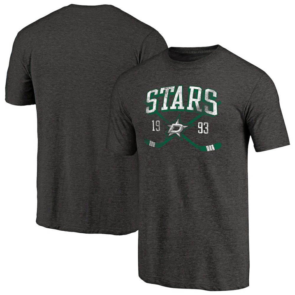 Dallas Stars Vintage Collection Line Shift Tri-Blend T-Shirt - Black | NHL on sale
