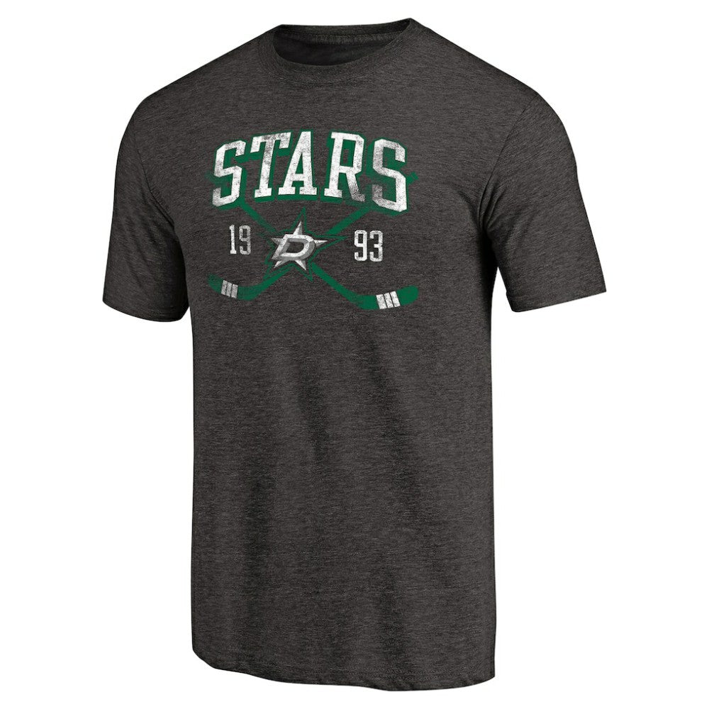 Dallas Stars Vintage Collection Line Shift Tri-Blend T-Shirt - Black | NHL on sale