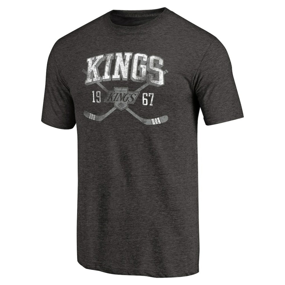 Los Angeles Kings Vintage Collection Line Shift Tri-Blend T-Shirt - Black | NHL Clearance