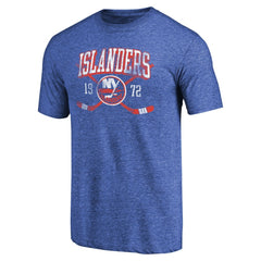 New York Islanders Vintage Collection Line Shift Tri-Blend T-Shirt - Royal | NHL Clearance