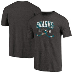 San Jose Sharks Vintage Collection Line Shift Tri-Blend T-Shirt - Black | NHL sale