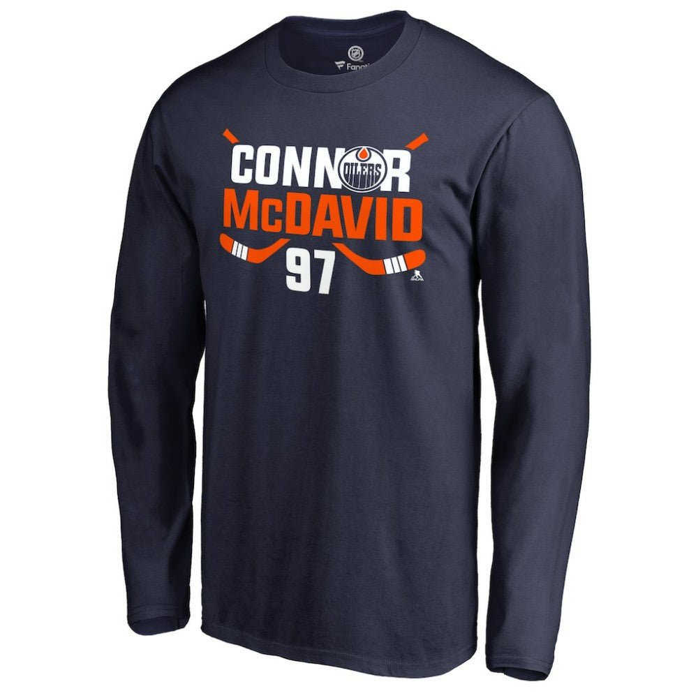 Connor McDavid Edmonton Oilers Hometown Collection CM97 Long Sleeve T-Shirt - Navy | NHL Clearance