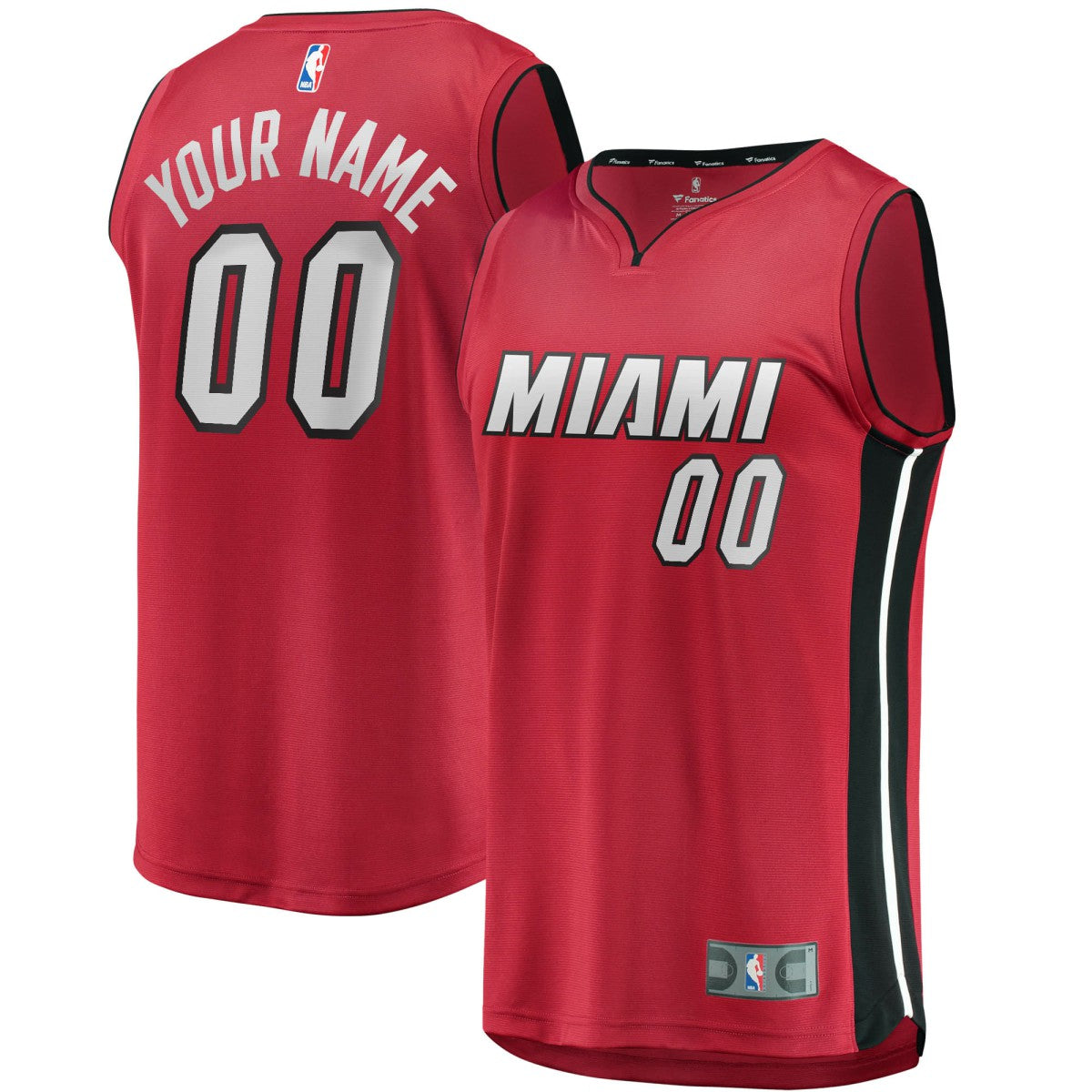 Fanatics Miami Heat Youth Fast Break Replica Custom Jersey Red Statement Edition