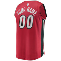 Fanatics Miami Heat Youth Fast Break Replica Custom Jersey Red Statement Edition
