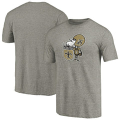 New Orleans Saints Throwback Logo Tri-Blend T-Shirt - Ash - NFL