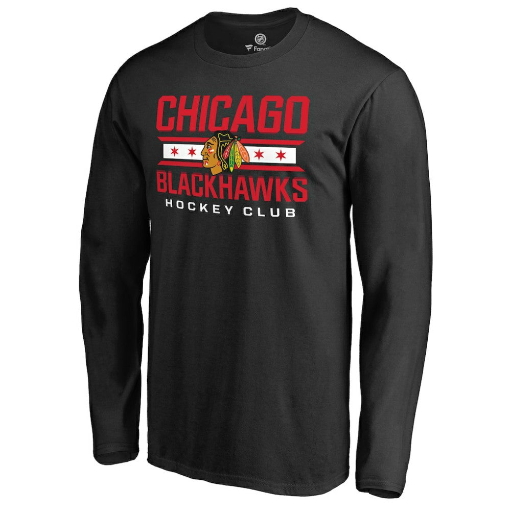 Chicago Blackhawks Hometown Collection Long Sleeve T-Shirt - Black | NHL Clearance