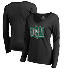 Dallas Stars Women's Hometown Collection V-Neck Long Sleeve T-Shirt - Black | NHL online