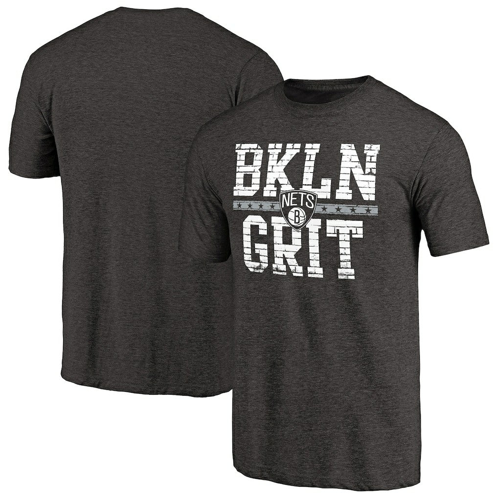 Brooklyn Nets Brick Work Hometown Collection Tri-Blend T-Shirt Black
